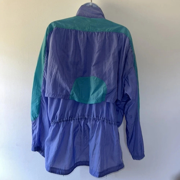 90’a Vintage Retro Purple and Teal Zip Up Windbreaker - Picture 7 of 11